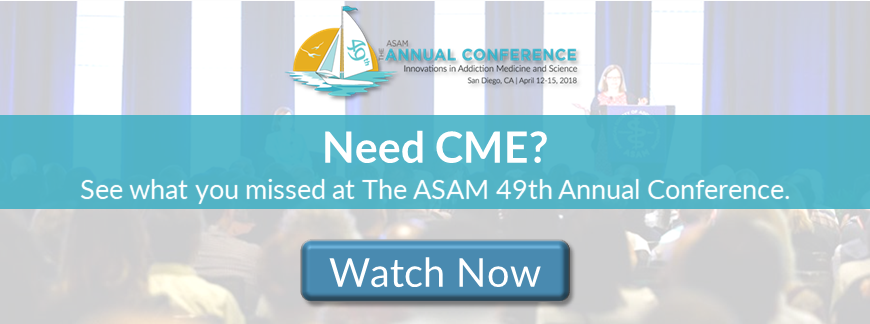 “The ASAM 49th Annual Conference, Innovations in Addiction Medicine banner